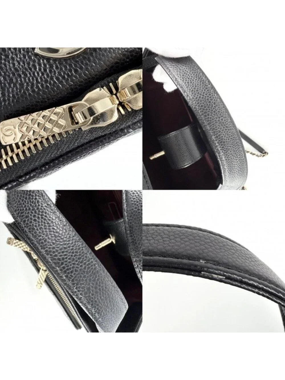 Chanel 2-Way Quilted Business Affinity Chain Shoulder Bag Crossbody Caviar